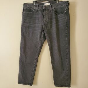 Madewell Mens Relaxed Tapered Leg Denim Light Wash Black EUC Size 38 ×32